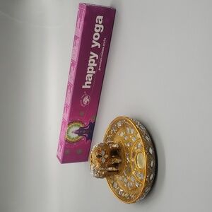 Elephant Incense Burner with Green Tree Incense Sticks